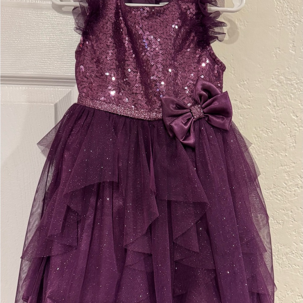 Jona Michelle Sparkling Purple Kids Dress